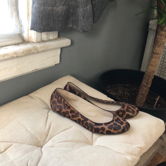 Michael Michael Kors Ponyhair Animal Print Ballet Flats - Picture 1 of 4